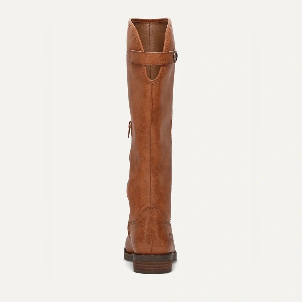 Frye & Co Kellie Button Tall Cognac Knee High Boots Size 7 1/2